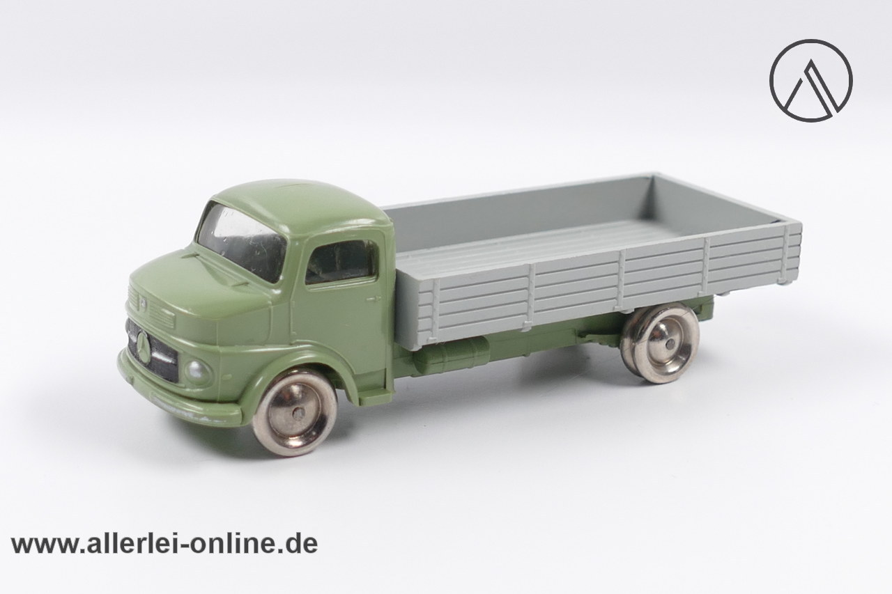 Lego® 1/87 Mercedes Benz Rundhauber | Pritschen LKW - olivgrün/grau Lego® 1/87 Mercedes Benz Rundhauber | Pritschen LKW - olivgrün/grau