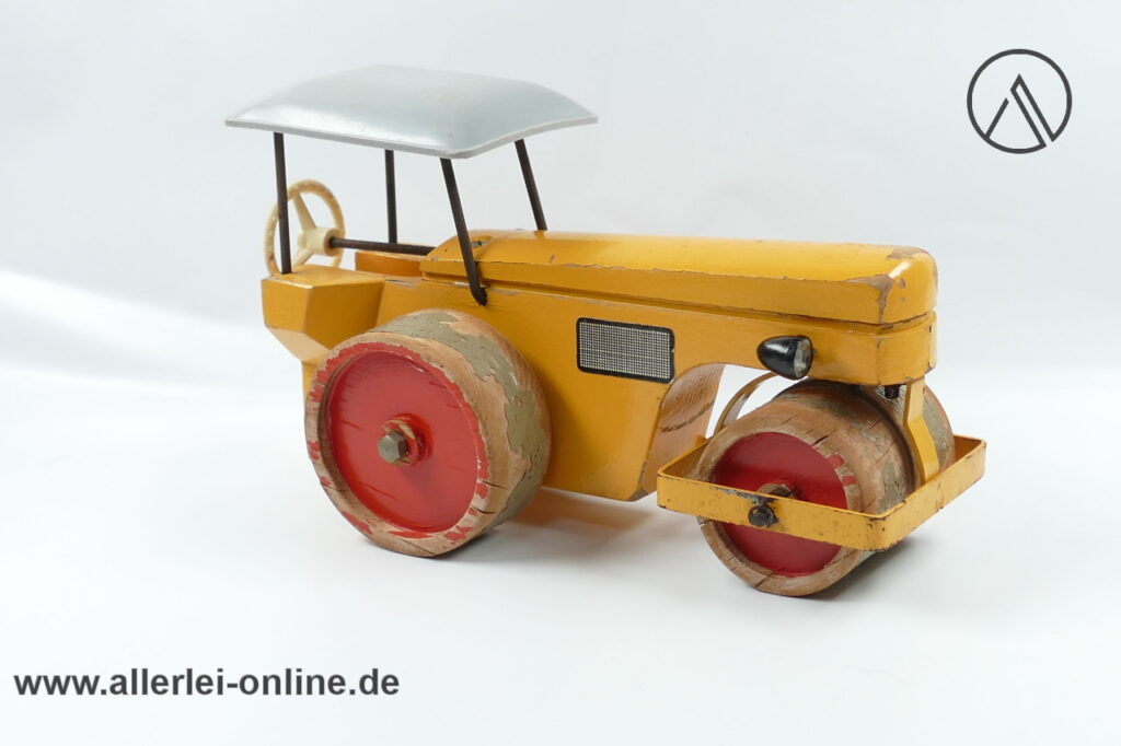 Steiff Straßenwalze | Holz Strassenwalze | Vintage 50-60er Jahre Steiff Baumaschine