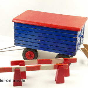 Steiff Bauwagen | Baustellen Anhänger | Vintage 50-60er Jahre Steiff Holzspielzeug