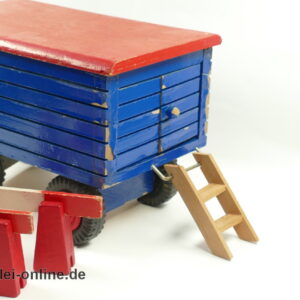 Steiff Bauwagen Anhänger | Vintage 50-60er Jahre Steiff Holzspielzeug