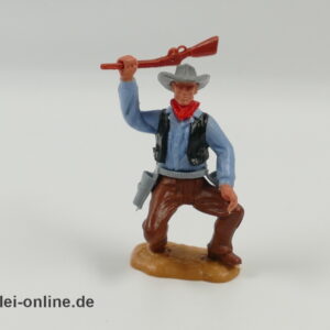 Timpo Toys | Cowboy hockend mit Gewehr | Vintage Timpo Toys Steckfigur