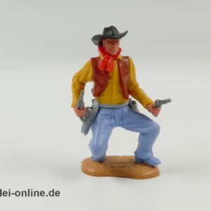 Timpo Toys | Cowboy hockend mit Pistolen | Vintage Timpo Toys Steckfigur