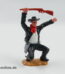 Timpo Toys | Cowboy hockend mit Gewehr | schwarz | Vintage Timpo Toys Steckfigur