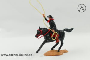 Timpo Toys | Cowboy zu Pferd mit Lasso | Vintage Timpo Toys Steckfigur