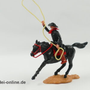 Timpo Toys | Cowboy zu Pferd mit Lasso | Vintage Timpo Toys Steckfigur