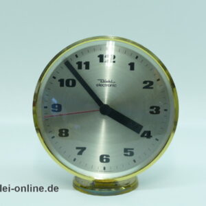 Diehl electronic Tischuhr | LIC ATO Germany mit Junghans Uhrwerk W726a | Mid Century 60er Jahre Messing Uhr