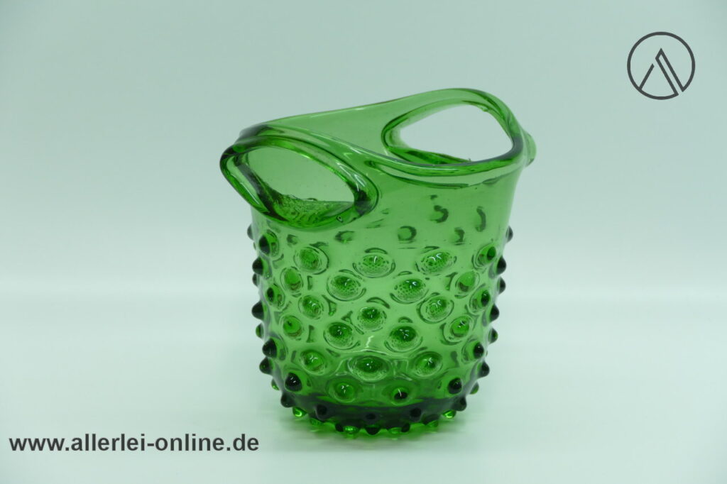 Vintage Eiskühler Noppenkrug | Glas Warzenkrug | Eiskühler Eiseimer | Noppenglas