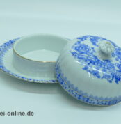 Tiefenfurt China Blau Porzellan Butterdose | Butterglocke | Echt Tuppack | Vintage Tiefenfurt Porzellan