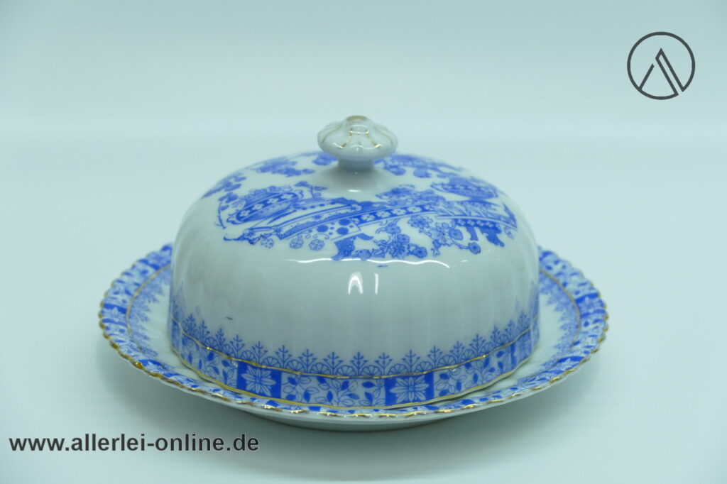 Tiefenfurt China Blau Porzellan Butterdose | Butterglocke | Echt Tuppack | Vintage Porzellan