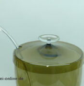 Rauchglas Bowle-Service mit 6 Weingläser und Kelle aus Glas | 50-60er Jahre Zwiesel Glas | Heinrich Löffelhardt Design