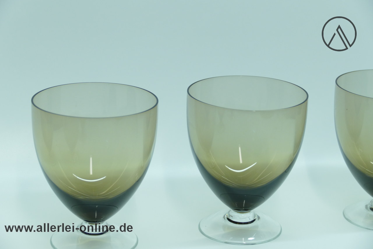 Rauchglas Bowle-Service mit 6 Rauchglas-Kelchgläsern und Kelle aus Glas | 50-60er Jahre Designklassiker Zwiesel Glas | Heinrich Löffelhardt Design Rauchglas Bowle-Service mit 6 Rauchglas-Kelchgläsern und Kelle aus Glas | 50-60er Jahre Designklassiker Zwiesel Glas | Heinrich Löffelhardt Design