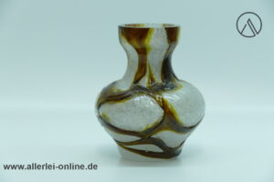 Spiegelau Bayern | Schaumglas Glas Vase | Blumenvase mit Irisierende Glasauflage