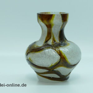 Spiegelau Bayern | Schaumglas Glas Vase | Blumenvase mit Irisierende Glasauflage
