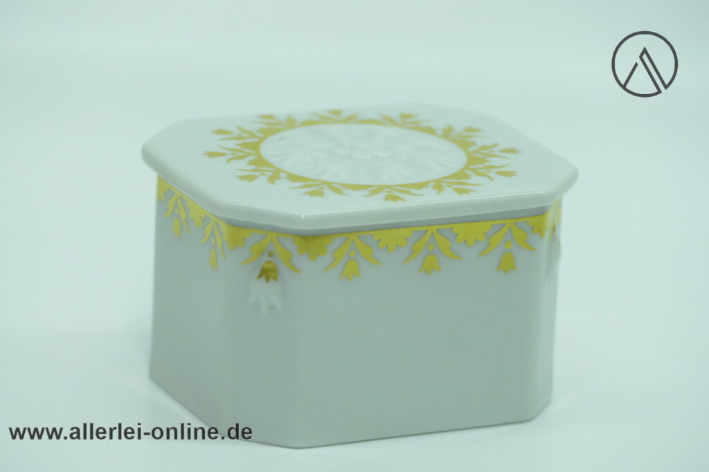 Hutschenreuther Porzellandose | Deckeldose |Goldverzierung | Vintage Porzellan