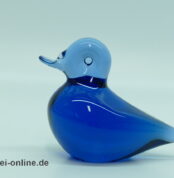 Wedgwood Glastier | Vogel Ente | Vintage Miniatur Glasfigur | Glaskunst Skulptur | 1970 Signiert