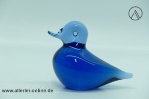 Wedgwood Glastier | Vogel Ente | Vintage Miniatur Glasfigur | Glaskunst Skulptur | 1970 Signiert