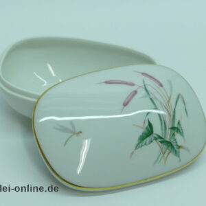 Thomas Porzellan | Dose - Deckeldose | Bonbonniere | 50er Jahre Schilf Libelle