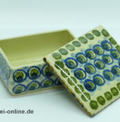 Bunzlau Poland Keramik | Dose - Deckeldose | Bonbonniere | Pfauenauge