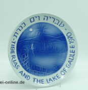 Naaman Israel Teller | Porzellan Wandteller - Platte | Tiberias und der See Genezareth 1970