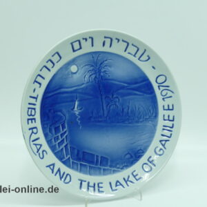 Naaman Israel Teller | Porzellan Wandteller - Platte | Tiberias und der See Genezareth 1970