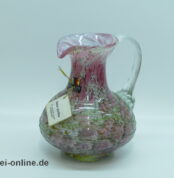Alwe Regenhütte Glas Vase | Blumenvase Henkelvase | Signiert von 1991 E. Gaschler