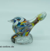 ALWE - Regenhütte Glas Vogel | Miniatur Glasvogel ,bunt | Glaskunst Skulptur