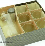 OKAL Whiskey Set | Vintage Bleikristall las Mundgeblasen Waffelboden | Karaffe mit 6 Gläsern mit OVP