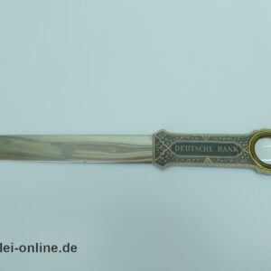 Edler DEUTSCHE BANK Brieföffner mit Lupe | Antiker Brieföffner von Zwilling