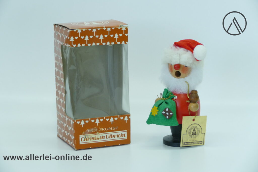 Christian Ulbricht Erzgebirge Räuchermann | Nikolaus - Knecht Ruprecht Räuchermännchen | Alte Erzgebirgische Holzkunst
