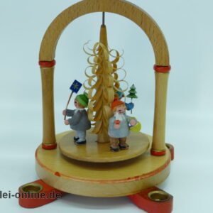KWO Olbernhau Weihnachtspyramide einstufig ,21 cm | Vintage Erzgebirgische Pyramide