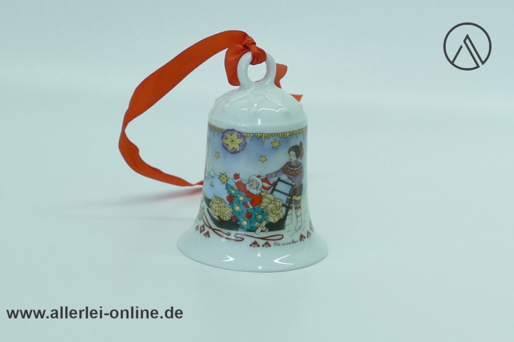 Hutschenreuther Porzellan Glocke | Nordpol Weihnachtsglocke 1991 | Vintage Porzellanglocke