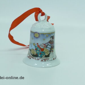 Hutschenreuther Porzellan Glocke | Nordpol Weihnachtsglocke 1991 | Vintage Porzellanglocke