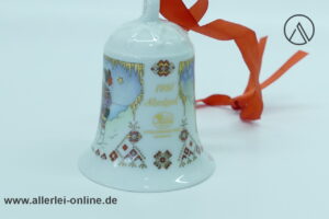Hutschenreuther Porzellan Glocke | Nordpol Weihnachtsglocke 1991 | Vintage Weihnachten Porzellanglocke