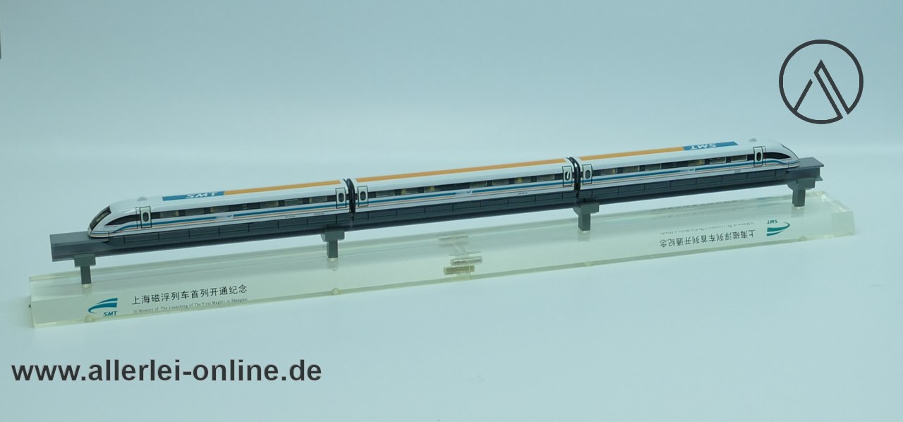 Erste Fahrt der Magnetschwebebahn SMT - Shanghai Maglev Transportation | Transrapid Hochgeschwindigkeitszug Modell mit OVP Erste Fahrt der Magnetschwebebahn SMT - Shanghai Maglev Transportation | Transrapid Hochgeschwindigkeitszug Modell mit OVP