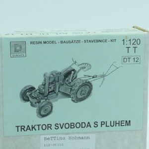 DAVO Traktor mit Pflug | Svoboda DT 12 | Resine Modellbausatz | Spur TT - 1:120 mit OVP