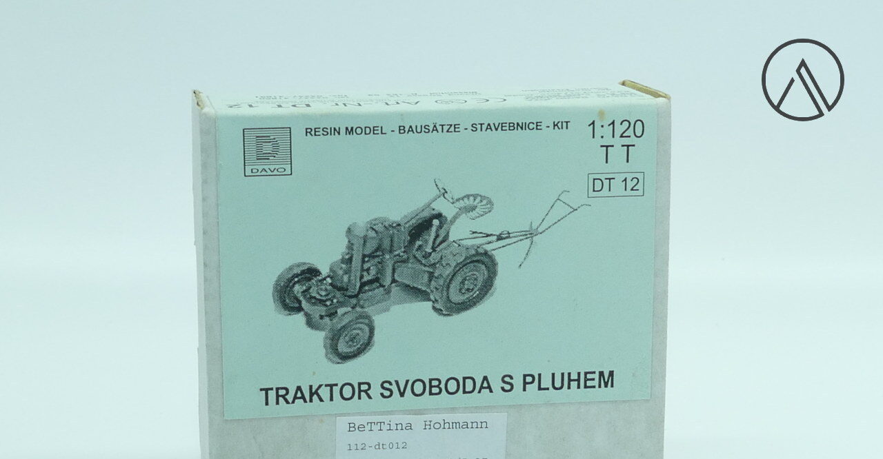 DAVO Traktor mit Pflug | Svoboda DT 12 | Resine Modellbausatz | Spur TT - 1:120 mit OVP DAVO Traktor mit Pflug | Svoboda DT 12 | Resine Modellbausatz | Spur TT - 1:120 mit OVP