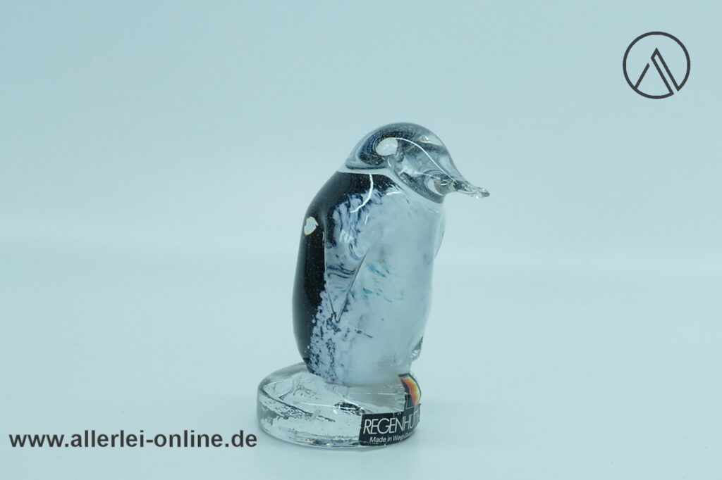 ALWE - Regenhütte Glas Pinguin | Briefbeschwerer - Paperweight | Miniatur Glaspinguin ,bunt | Glaskunst Skulptur