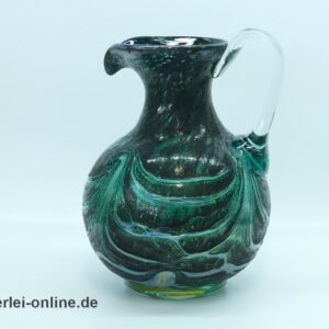 Alwe - Regenhütte Studio Glas Unikat Vase | Design Glasvase mit Fadenaufschmelzungen | Signiert Erwin Gaschler 1992