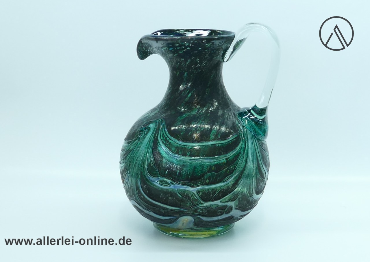 Alwe - Regenhütte Studio Glas Unikat Vase | Design Glasvase mit Fadenaufschmelzungen | Signiert Erwin Gaschler 1992 Alwe - Regenhütte Studio Glas Unikat Vase | Design Glasvase mit Fadenaufschmelzungen | Signiert Erwin Gaschler 1992