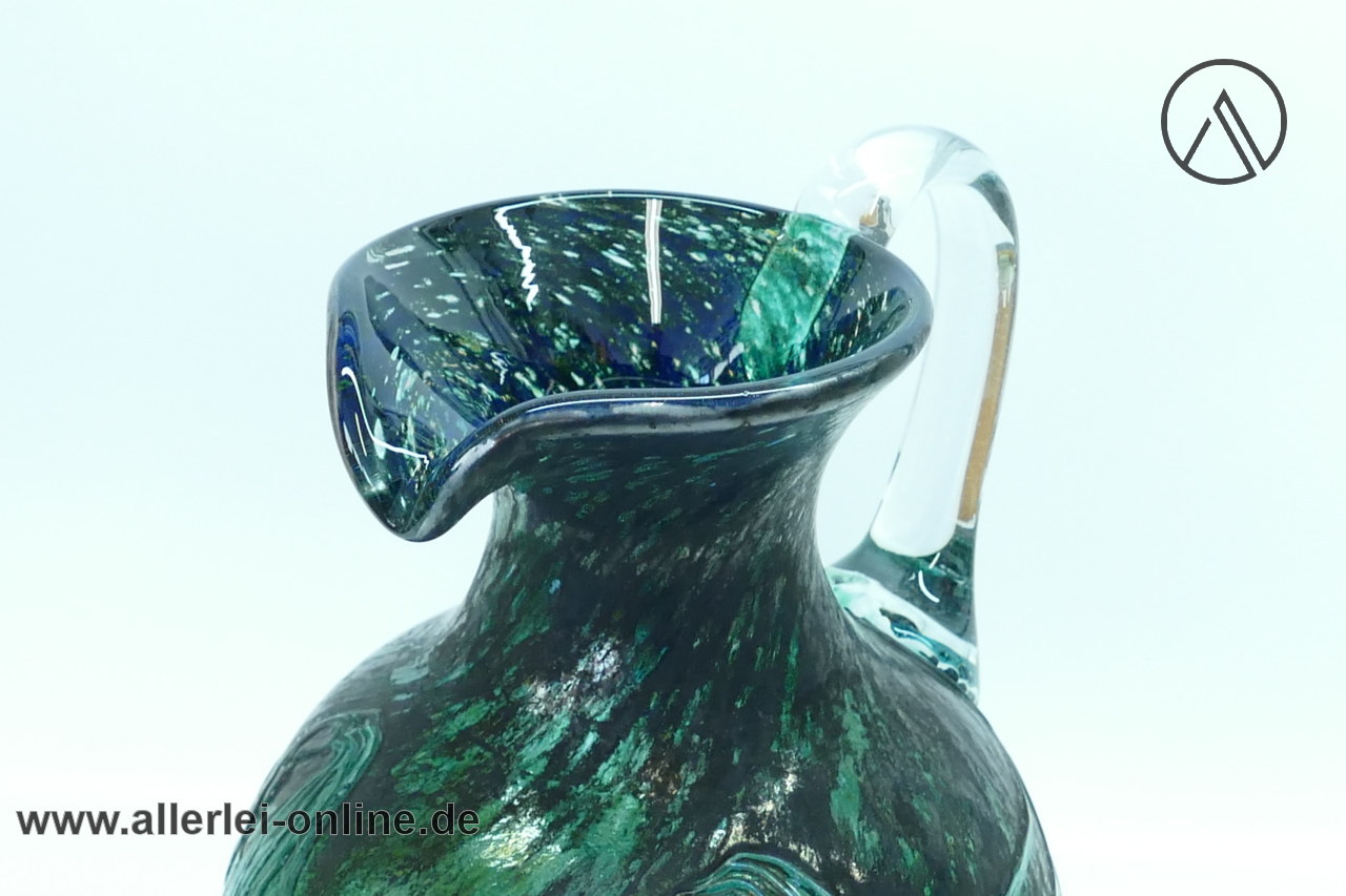 Regenhütte Studio Glas Unikat Vase | Design Glasvase mit Fadenaufschmelzungen | Signiert Erwin Gaschler 1992 Regenhütte Studio Glas Unikat Vase | Design Glasvase mit Fadenaufschmelzungen | Signiert Erwin Gaschler 1992