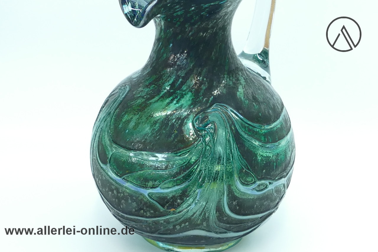 Alwe - Regenhütte Unikat Vase | Design Glasvase mit Fadenaufschmelzungen | Signiert Erwin Gaschler 1992 Alwe - Regenhütte Unikat Vase | Design Glasvase mit Fadenaufschmelzungen | Signiert Erwin Gaschler 1992