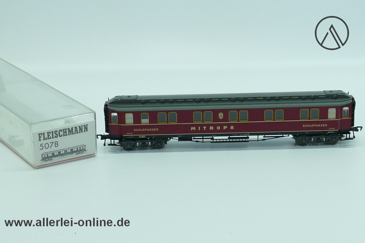 Fleischmann H0 | Fleischmann 5078 MITROPA Schlafwagen | 4-Achs D-Zug Wagen 20020 der DRG mit OVP Fleischmann H0 | Fleischmann 5078 MITROPA Schlafwagen | 4-Achs D-Zug Wagen 20020 der DRG mit OVP