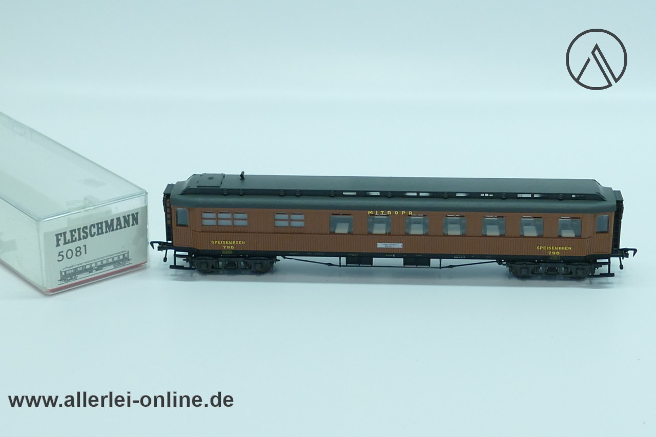 Fleischmann H0 | Fleischmann 5081 MITROPA Speisewagen 798 | 4-Achs D-Zug Speisewagen mit OVP Fleischmann H0 | Fleischmann 5081 MITROPA Speisewagen 798 | 4-Achs D-Zug Speisewagen mit OVP