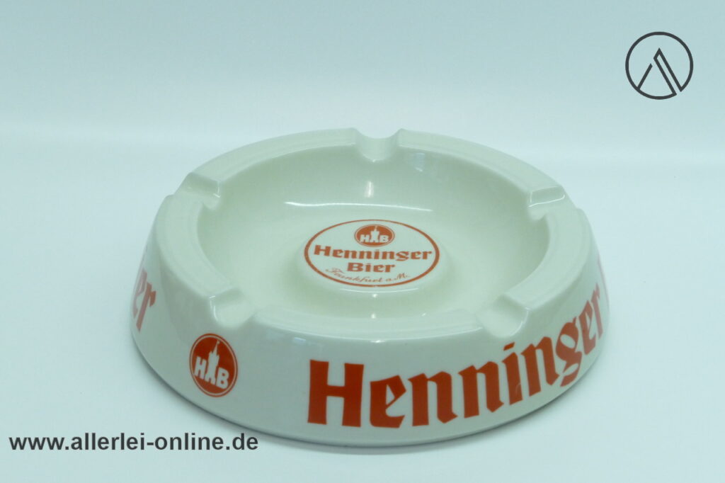 Henninger Bier Frankfurt am Main Porzellan Zigarren Aschenbecher | Vintage SAHM Porzellan Ashtray | 22 cm