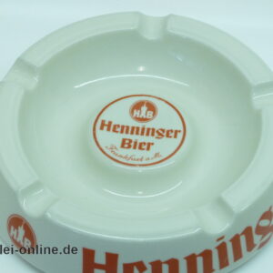 Henninger Bier Frankfurt Brauerei Werbung Porzellan Zigarren Aschenbecher | Vintage SAHM Porzellan Ashtray | 22 cm