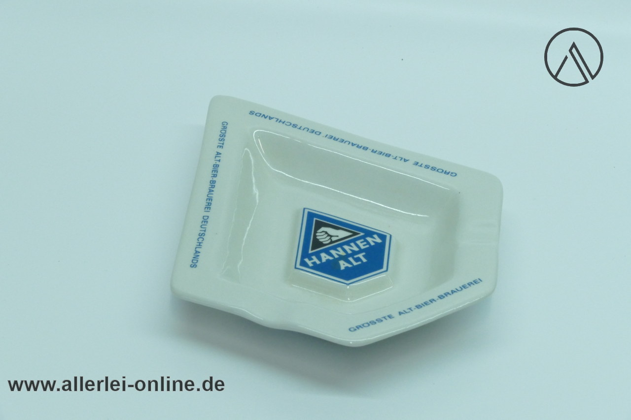 Hannen Alt Porzellan Aschenbecher | Vintage Alt-Bier-Brauerei Porzellan Ashtray