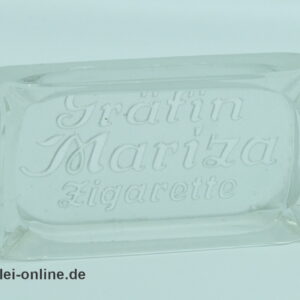 Gräfin Mariza Zigarette Glas Aschenbecher | Vintage Glass Ashtray um 1900-1920