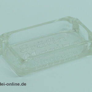 Gräfin Mariza Zigarette Glas Aschenbecher | Vintage Glass Ashtray Zigaretten Werbung