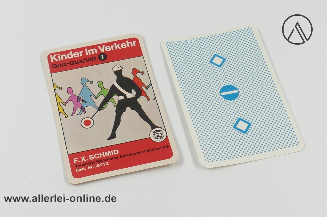Kinder im Verkehr - Quiz Quartett Teil 1 | Nr: 55522 - F.X. Schmid Vereinigte Münchener Spielkarten Kinder im Verkehr - Quiz Quartett Teil 1 | Nr: 55522 - F.X. Schmid Vereinigte Münchener Spielkarten