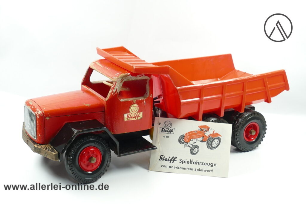 Steiff Magirus Kipplaster | Magirus-Deutz Hinterkipper - Muldenkipper | Vintage 50-60er Jahre Steiff Holzspielzeug